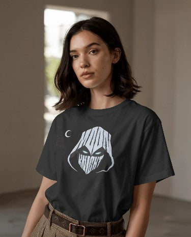 Moon Knight Face Printed Oversized T-Shirt