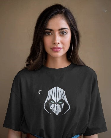 Moon Knight Face Printed Oversized T-Shirt